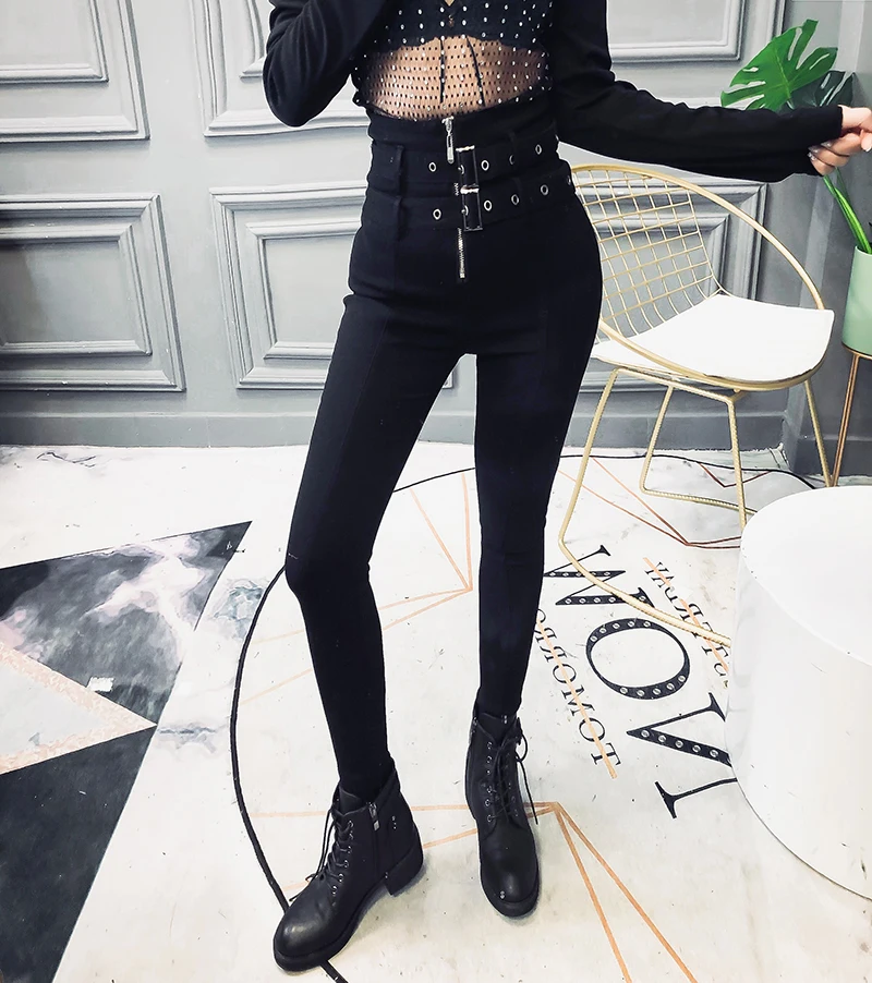 Корейские черные спортивные брюки kpop со скидкой и высокой талией уличная одежда