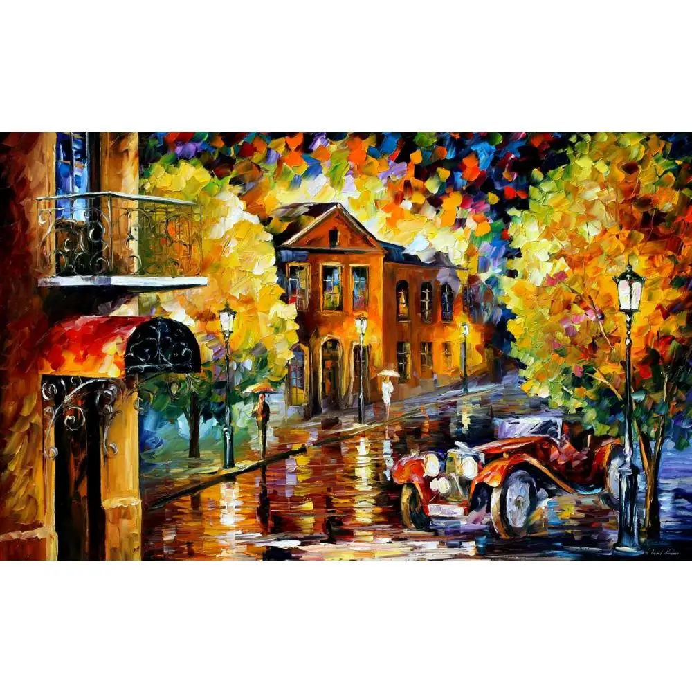 Koop Hedendaagse Kunst Jaguar Mes Olieverf Canvas Mooie Landschap Foto Voor Muur Decor