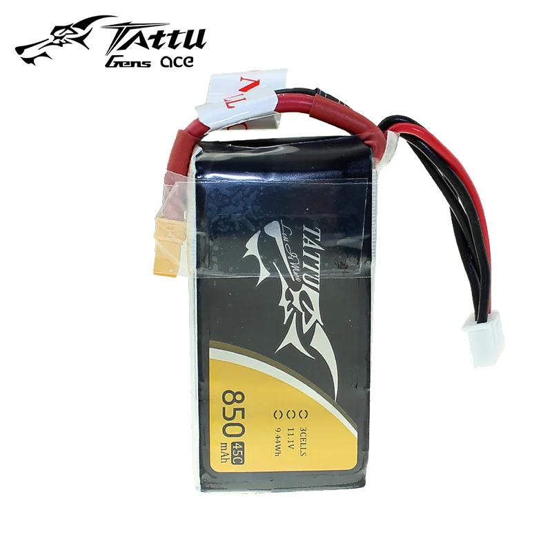 Литий полимерный аккумулятор tattu 3 S 850 мАч 45C 11 1 В XT30 XT60 с разъемом FPV рамка Дрон