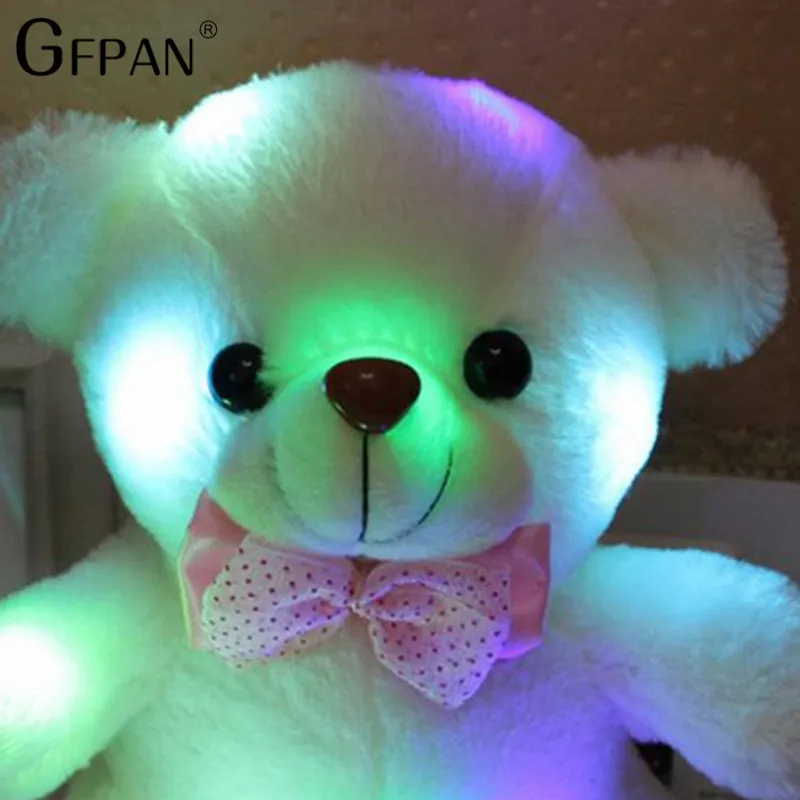 GFPAN 1 шт. 25 см светящийся плюшевый мишка игрушки блестящая кукла с животными милый