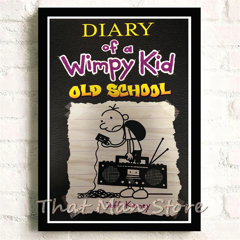 Дневник Wimpy, Детские плакаты, белые картонные принты, наклейки на стену, украшение дома, современный стиль, домашний художественный бренд