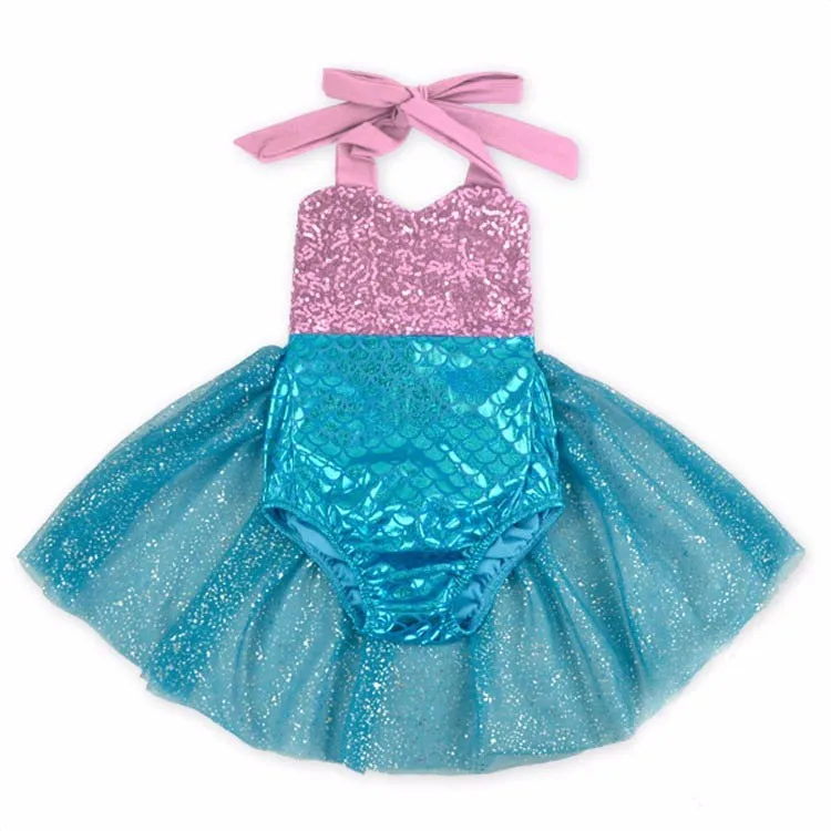 Цельнокроеная юбка-пачка с блестками комбинезоны русалки летняя одежда для