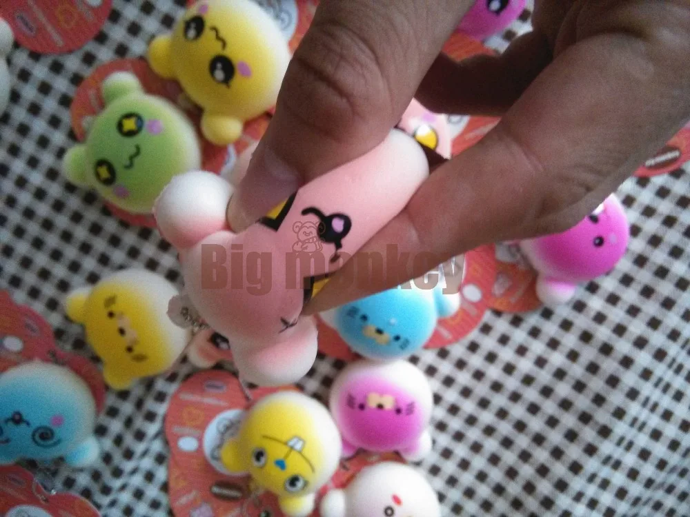 1 шт. Новинка 4 5 см PU corful Kawaii Мини милый Мишка мягкий Шарм для сотового