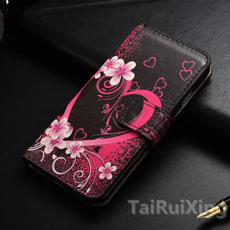 High Quality Fashion Love Heart Leather Book Case For Motorola Moto G3 G 3rd Gen XT1541 3 Phone Wallet Cover | Мобильные телефоны и