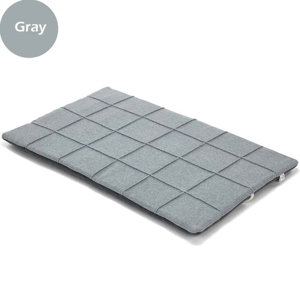Gray Теплый коврик для кровати собаки для маленьких, средних и больших собак, зимний мягкий спальный диван-матрас для кошек, однотонный коврик для питомника, подушка для большой собаки, для улицы - Цвет: Gray