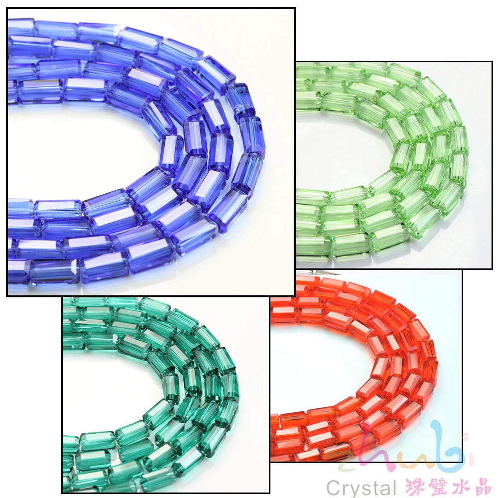 

High Quality 3x6/4x8mm Rectangular Beads Crystal Glass Square Small Spacer Beads Jewelry Accessories Beads For DIY Bracelets