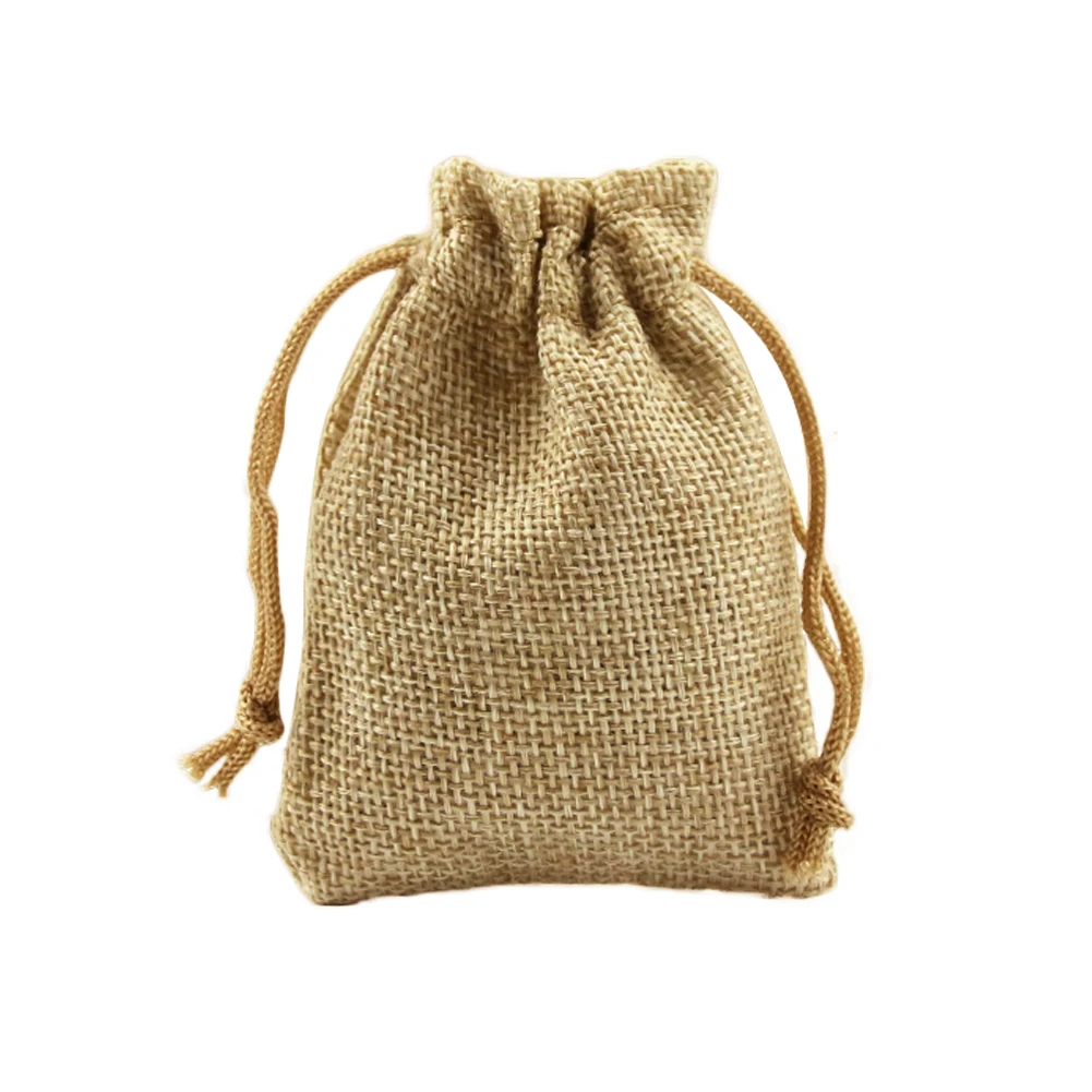 naturals 5 шт. рождественские льняные джутовые подарочные мешочки на шнурке, мешочки для свадьбы, дня рождения, вечеринки, подарочные мешочки на шнурке, принадлежности для детского душа - Цвет: naturals