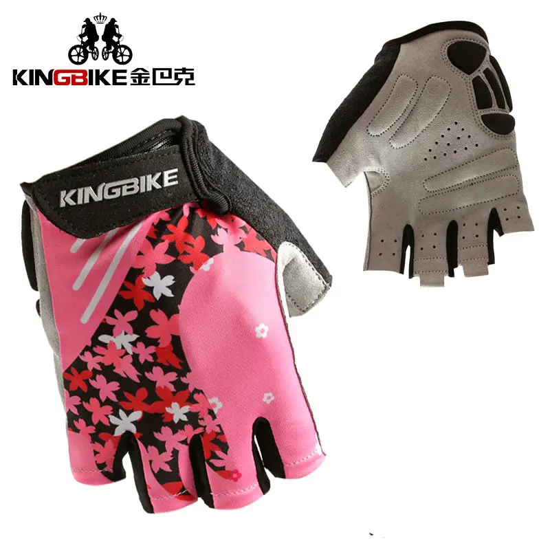 KINGBIKE велосипедные женские короткие перчатки с полупальцами спортивные половина