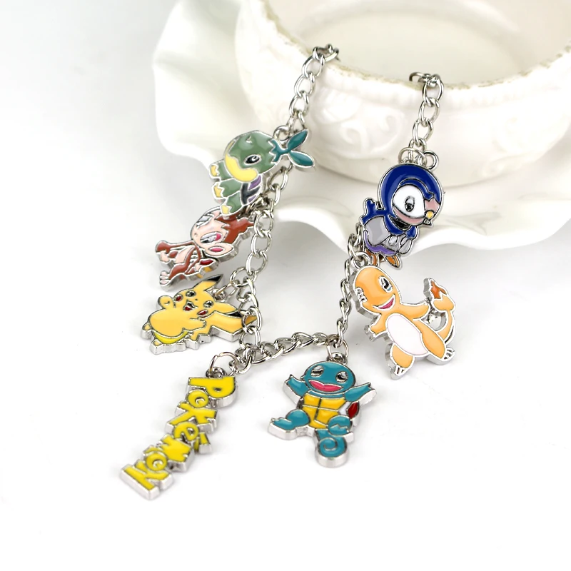 HOT Pokemon Pokeball Charm bracelet DIY Jewelry Maxi Pikachu Accessories Letter Art Image Silver Bracelet for Women Gift | Украшения и