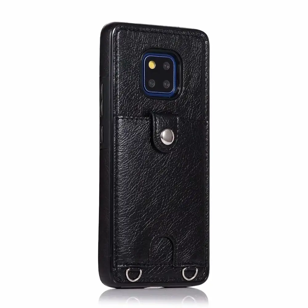 Чехол-кошелек из искусственной кожи с ремешком на плечо для карт huawei mate 20 pro lite P30