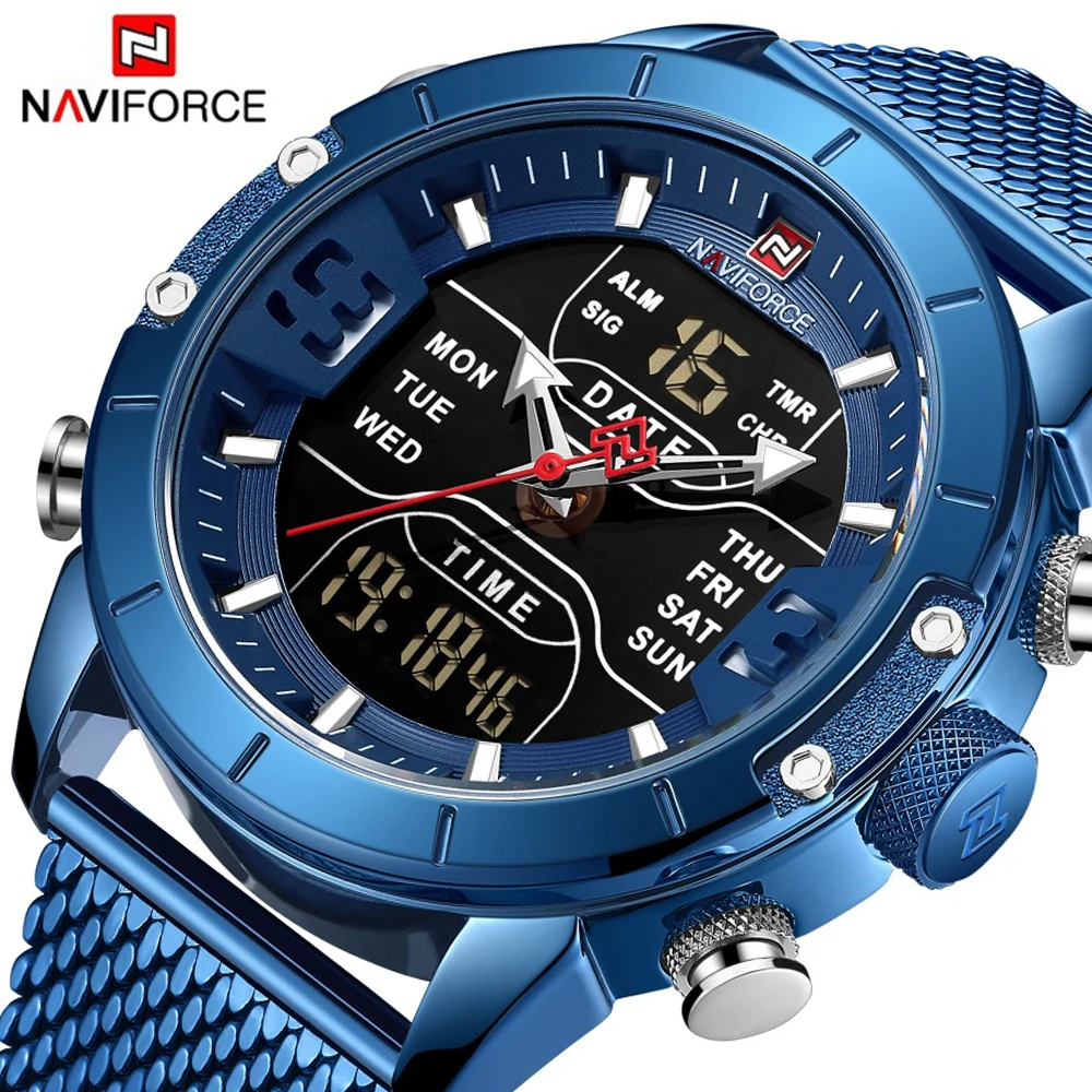Часы наручные NAVIFORCE Мужские кварцевые брендовые Роскошные армейские