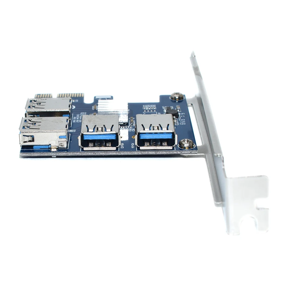 PCIE PCI-E PCI Express Riser Card 1x до 16x1 до 4 USB 3,0 слот мультипликатор концентратор адаптер для Биткоин Майнер BTC устройств