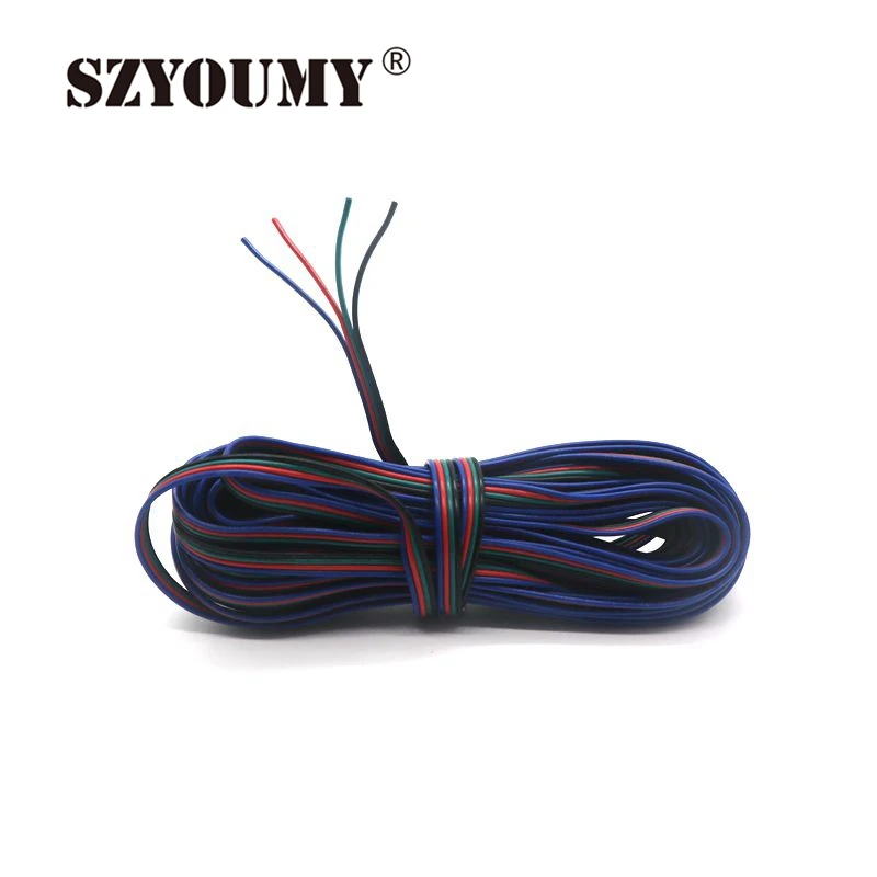SZYOUMY 200 м 4 контактный кабель для 5050 3528 RGB Светодиодная лента модуль расширения