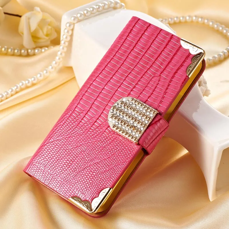 4S чехол бумажник из искусственной кожи и блестящими хрустальными побрякушками