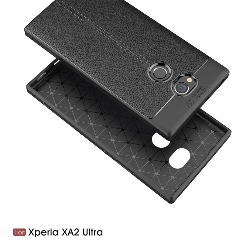 For Sony Xperia XA2 Ultra Case Luxury Slim Litchi Cover XA 2 PLUS Soft Silicone Protection Shockproof Cases | Мобильные телефоны и