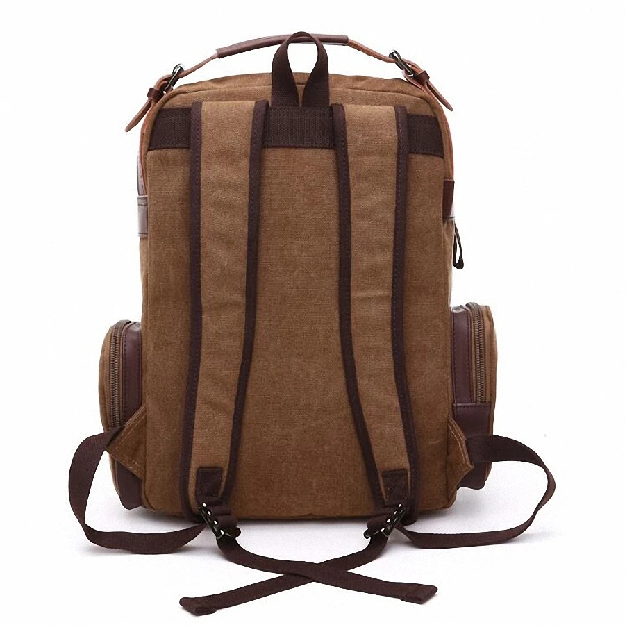 Новый модный мужской рюкзак винтажный холщовый школьная сумка мужские дорожные