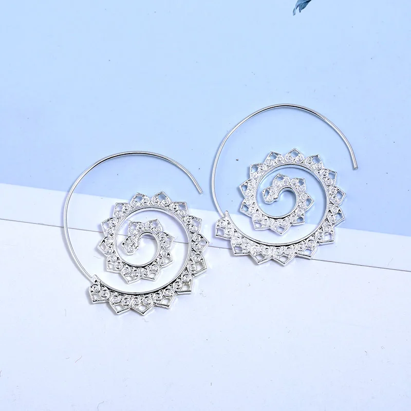 Новые модные большие круглые серьги аксессуары этнические ювелирные изделия