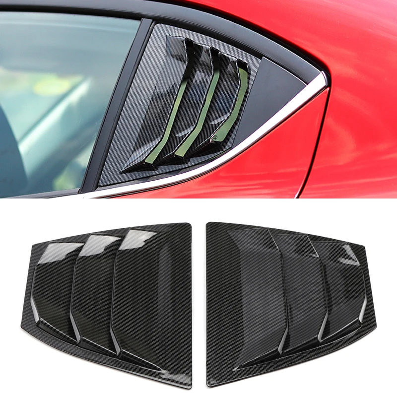 Накладки на задние окна из АБС пластика для Mazda 3 Axela 2014 2015 2016 2017 2018 2 шт.