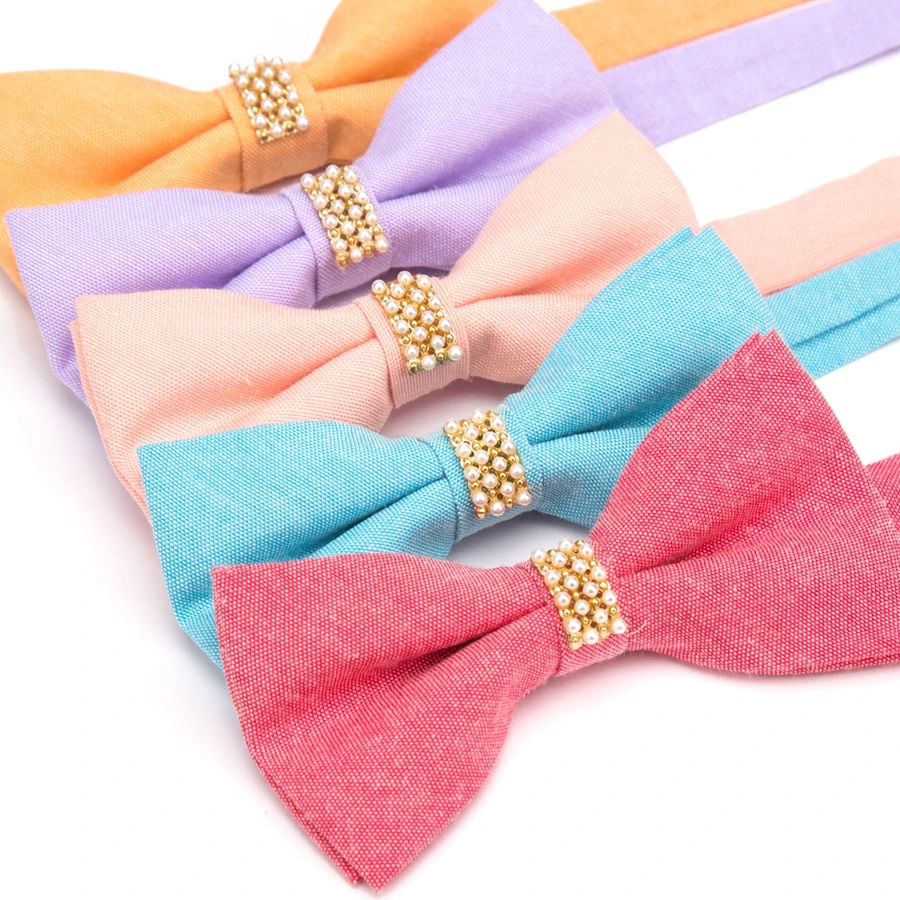 

Bow Tie Fashion Candy Solid Wedding Necktie Mens Parties Dress Cotton Bowtie Girl Cravats Women Accessories Gravatas Para Homens