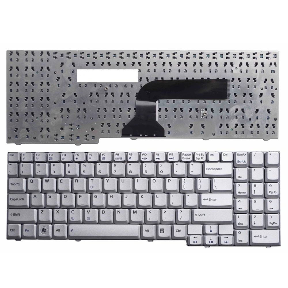 Клавиатура для ASUS M50 M50SA M50SV M50SR M50VC M50VN M70 X55S X55Sv X57 X70 X71 G50 G70 G70G G71 G71G новая Серебристая