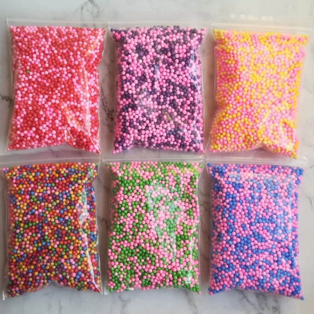 

15g 15000pcs Clay Slime Supply Slime Foam Beads Decoration DIY Accessories For Slime Supplies Anti Stress Multicolor Filler