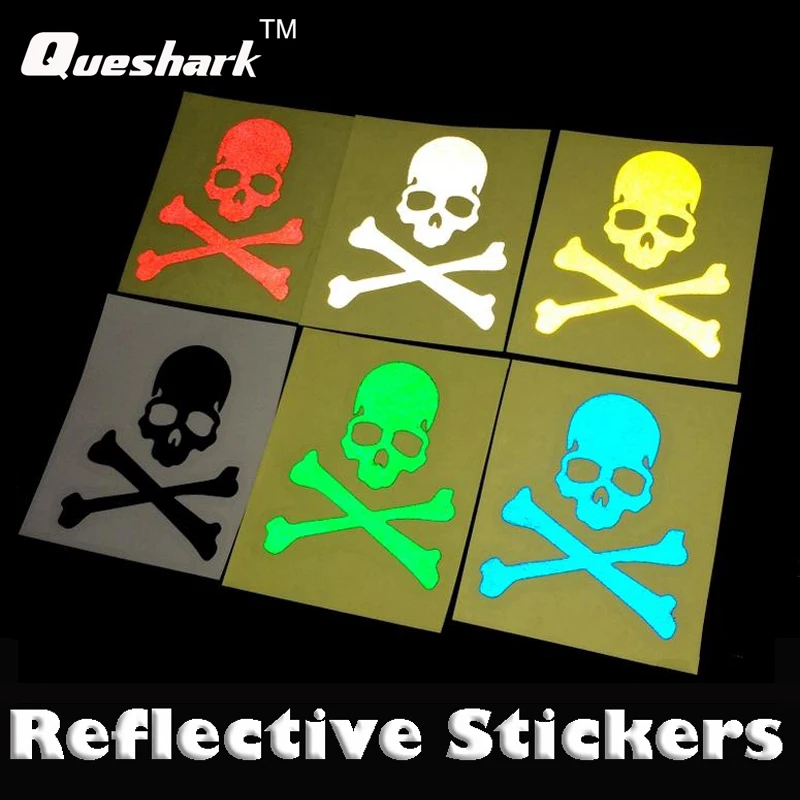 1 шт. Сделай Сам велосипед Светоотражающий с принтом черепа наклейки для езды на