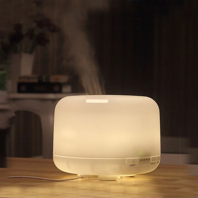 500ml Ultrasonic Air Humidifier Aroma Diffuser with 7 color Lights Electric Aromatherapy Essential Oil Aroma Diffuser Mist Maker