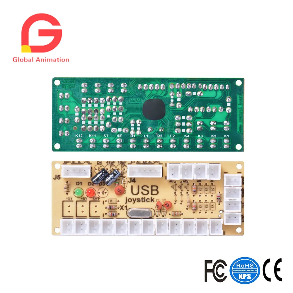 

Arcade Parts Bundles Kit With 18pcs Push Button Arcade USB Cable inside Microswitches Encoder and Buttons harness Build