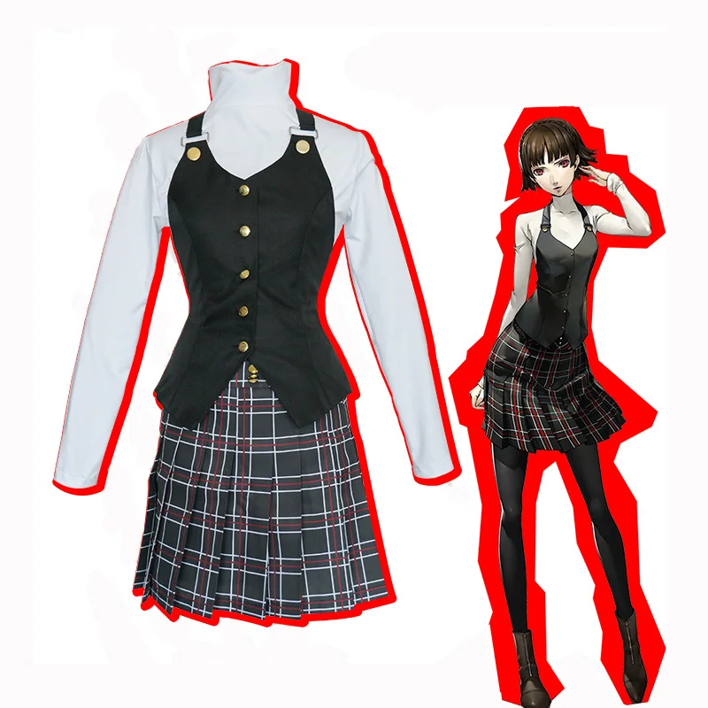 Аниме игра Persona 5 королева Makoto Niijima Косплей Cotumes одежда полный комплект Хэллоуин