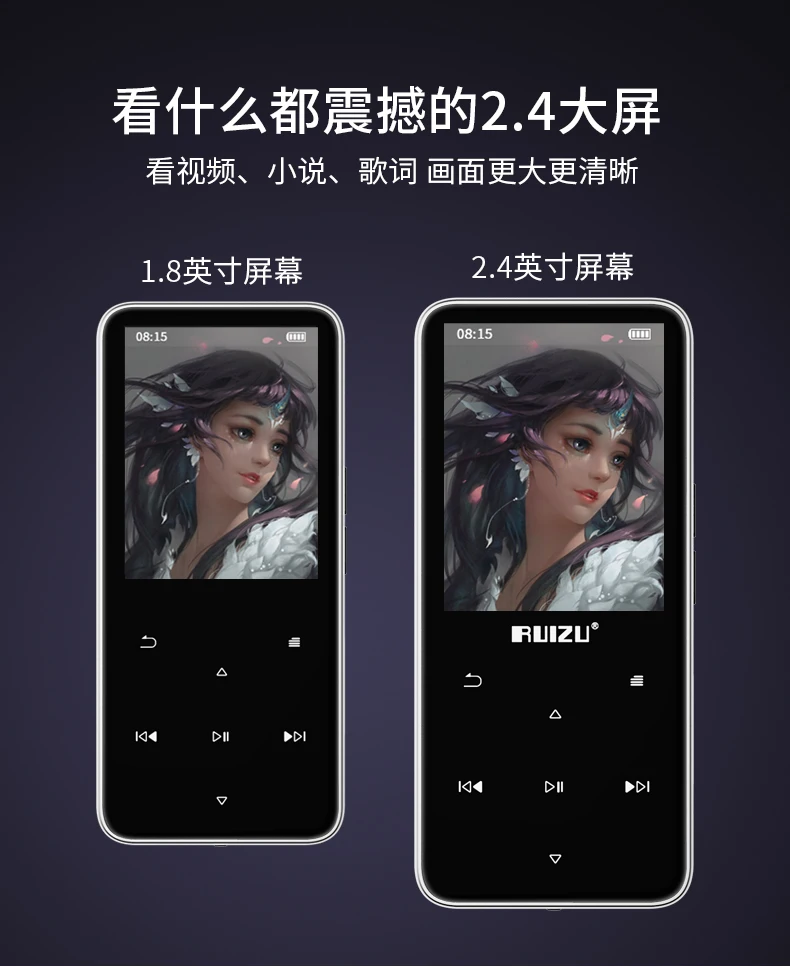 Mp3 плеер RUIZU D10 с поддержкой Bluetooth 4 0 и сенсорным экраном 2 дюйма|MP3-плееры| |