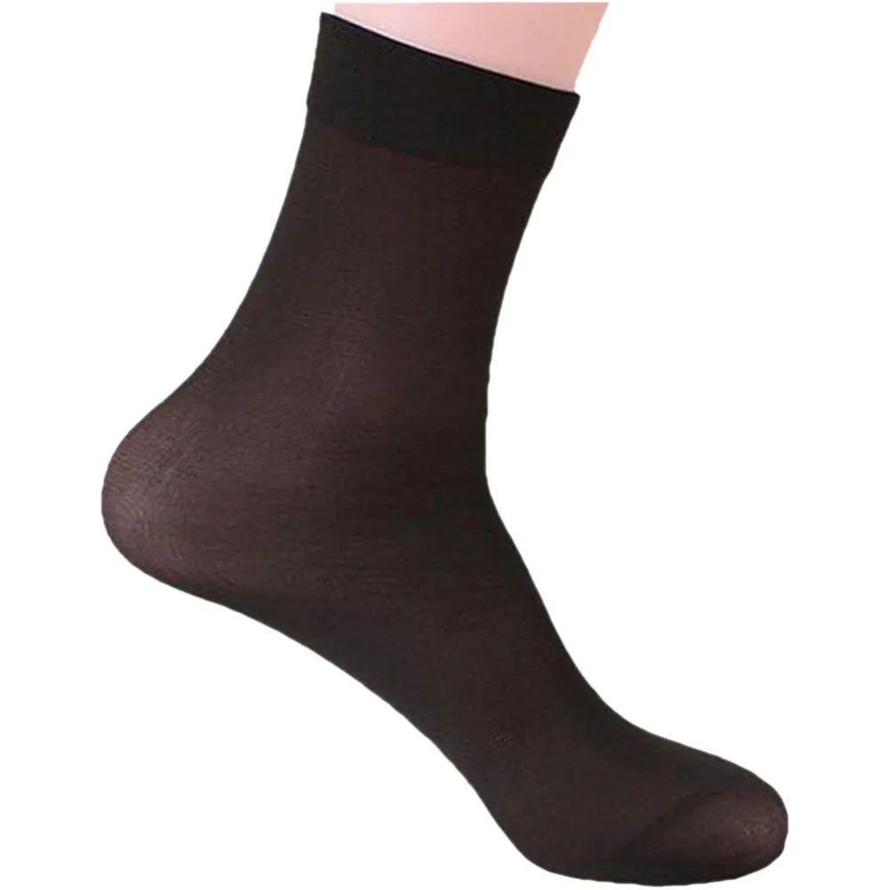 

10pairs/lot High Quality Men's Business Silk Socks For Man Brand Autumn Winter Black Socks Male White Casual Socks