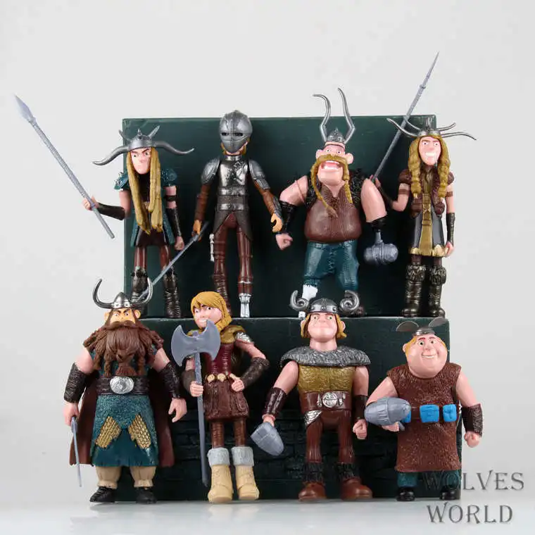 Anime How to Train Your Dragon 2 figurines toy 8 pcs/set 10-14 CM PVC Action Figures Collectible Toys for boy gift | Игрушки и хобби