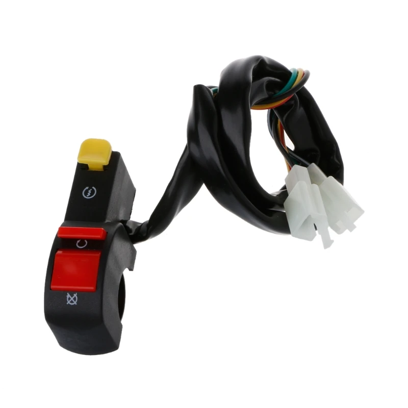 

Motorcycle Switch Handlebar Electric Start Handlebar Start & Stop ATV On-Off Button Power Off Switch 4 Wire Connection