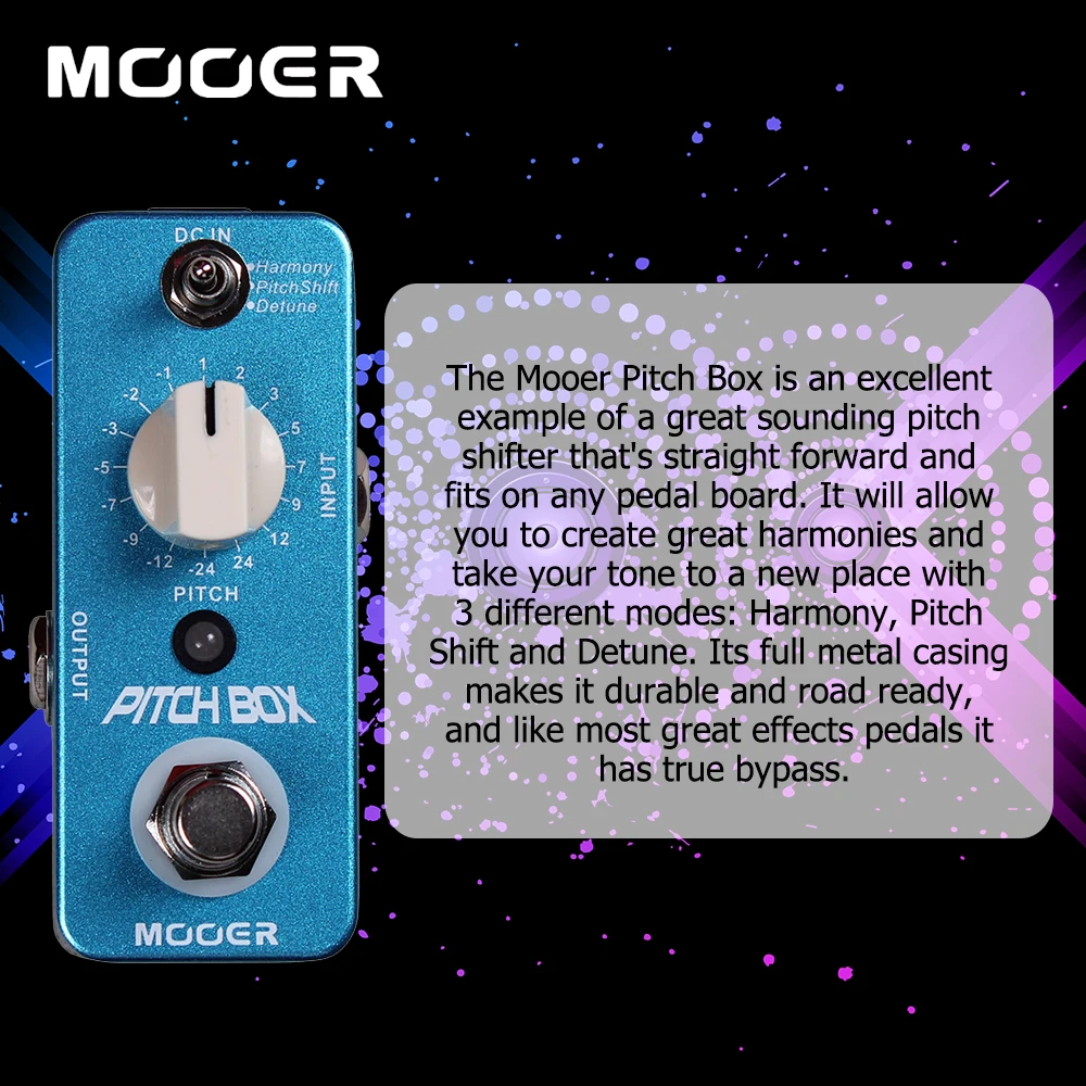Mooer полный металлический корпус шаг Box Цифровой фазы педаль эффектов 3 Режимы