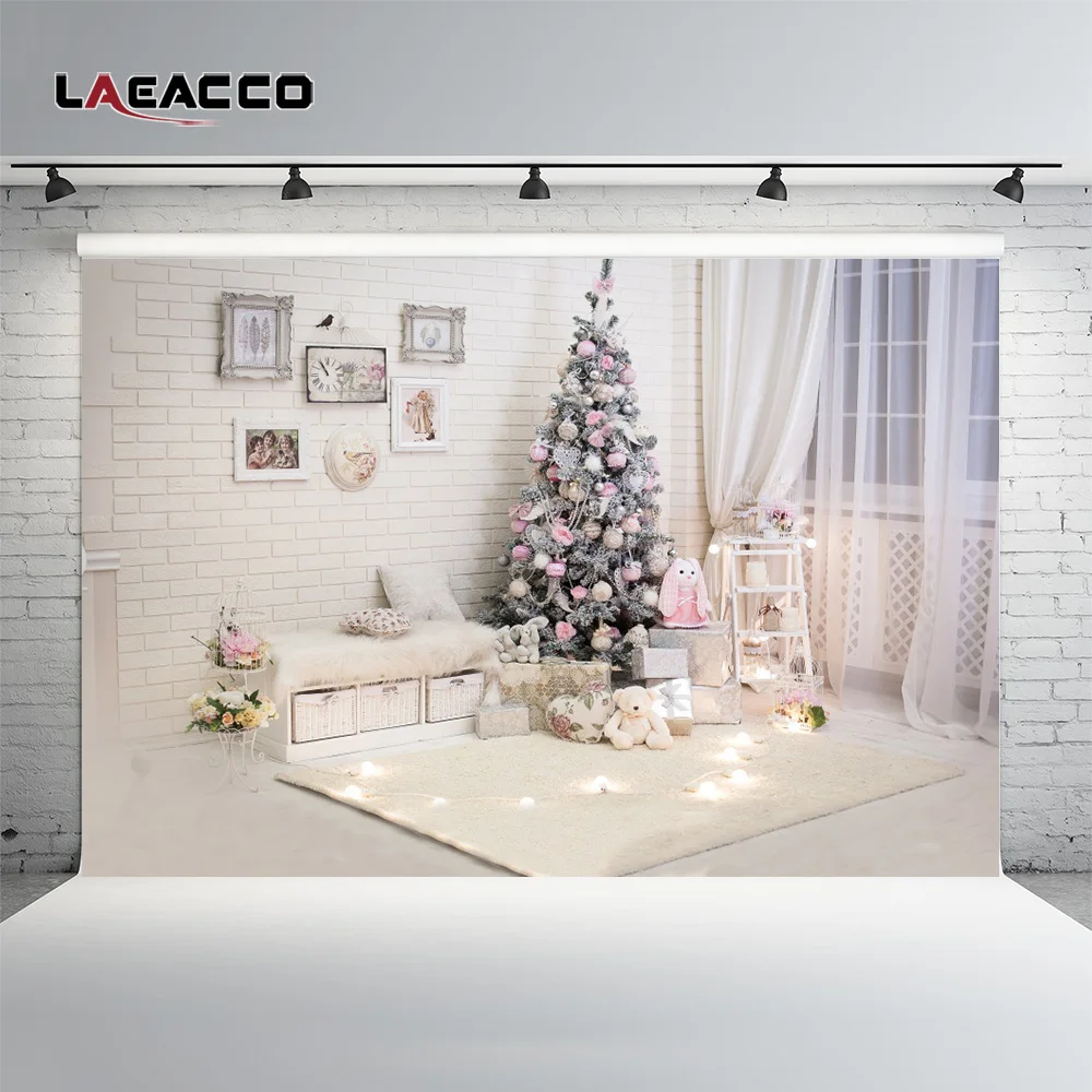 Laeacco Новогодняя Рождественская елка интерьерный пейзаж детская фотография фоны