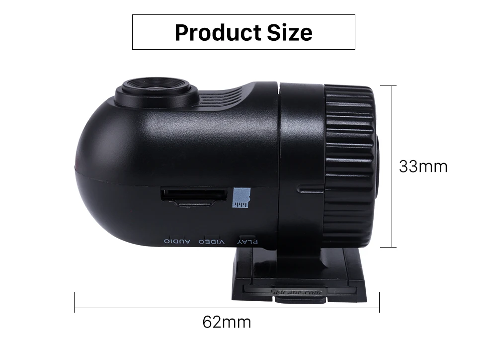Seicane Мини CCD HD 720P Автомобильный видеорегистратор вращение на 360 в автомобиль видеорегистратор g-сенсор AUX подключение DVD монитор