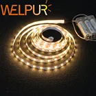 Светодиодная гибкая лента SMD2835 для подсветки, питание от 3 батареек AA, 50 см, 1 м, 2 м, 3 м, 4 м, 5 м, белыйтеплый белый свет