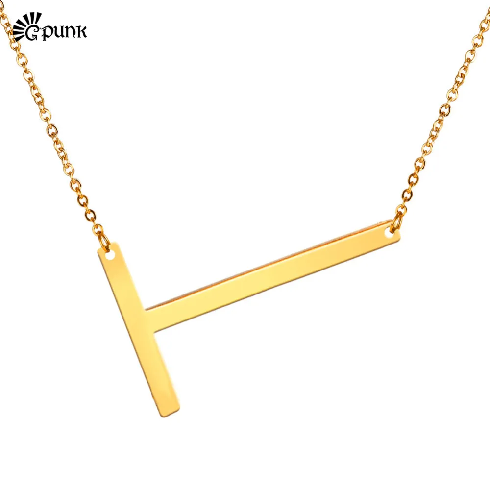 Золотой цвет заглавной буквы Цепочки и ожерелья Для мужчин женщин