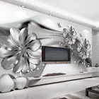 Фотообои 3D с абстрактными чернилами, имитацией дыма и металлических цветов, Настенная роспись в современном стиле, декор для гостиной, ТВ, дивана