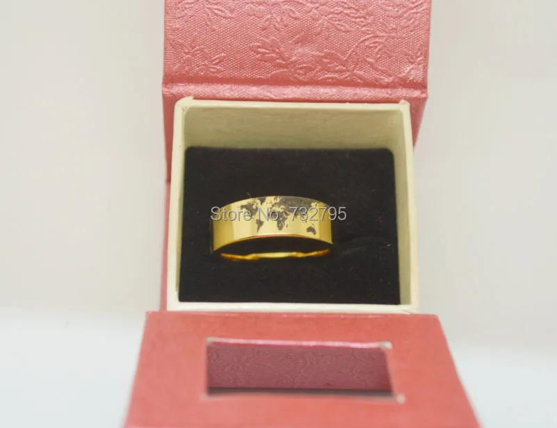 Бесплатная доставка 8 мм ширина Wold карта карбида вольфрама кольцо оптовые заказы