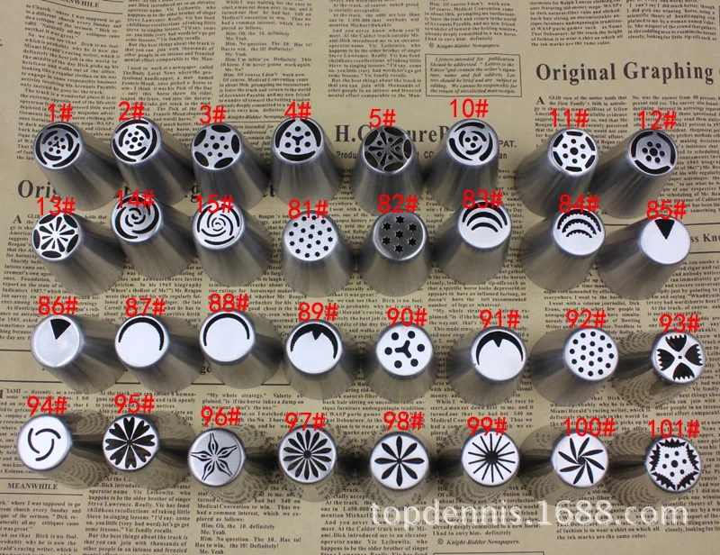 

10sets/320pcs Cake Piping Nozzles Stainless Steel Pastry Icing Flower Tips Cake Decorating Mouth Cream Icing Device Cream Mouth
