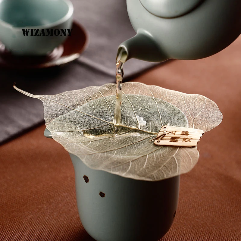 

чай WIZAMONY Not disposable Bodhi Leaf Tea Filter Creative Net Kong fuTea Accessory Chinese Tea Set Teapot Tea Cup Strainers