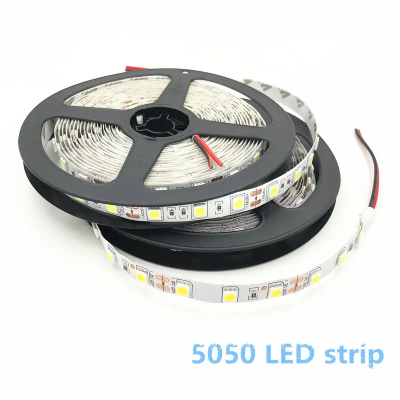 

5M LED Strip 5050 RGB lights 12V Flexible Home Decoration Lighting SMD 5050 Waterproof LED Tape White/Warm White/Blue/Green/Red
