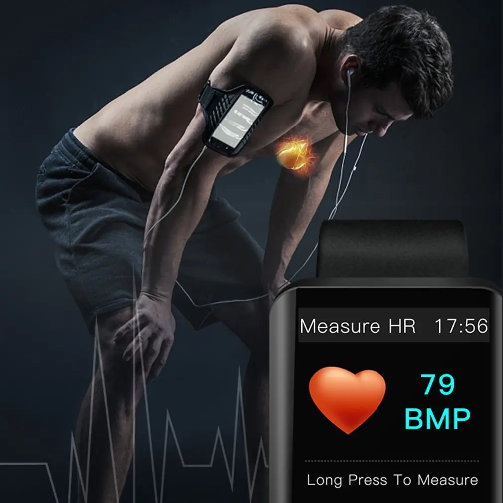 TLWB8 Smartband 1 3 &quotцветной экран монитор артериального давления пульсометр Удаленная