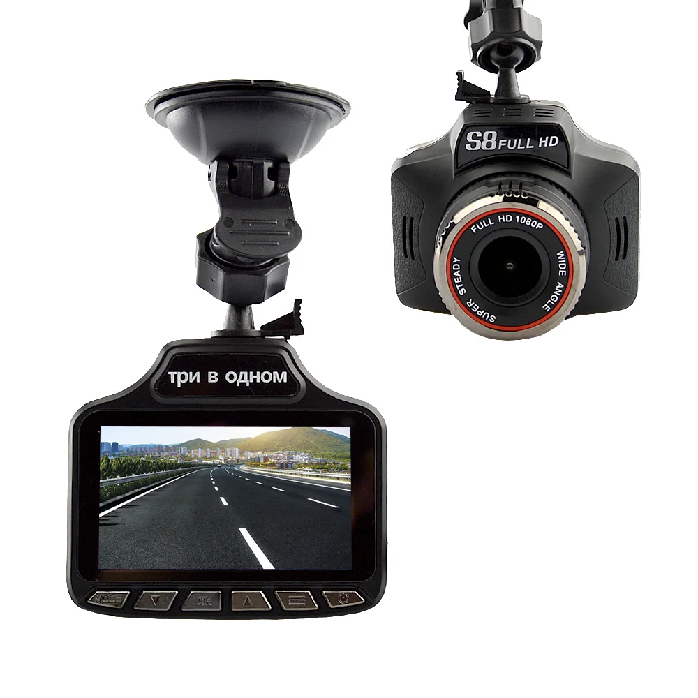 Автомобильный видеорегистратор OkeyTech 3 в 1 0 дюйма 1080 P с ночным видением GPS датчиком