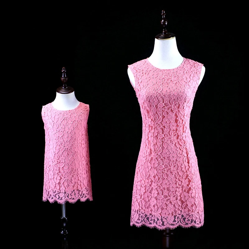 Летняя брендовая романтическая розовая детская юбка Детское кружевное платье