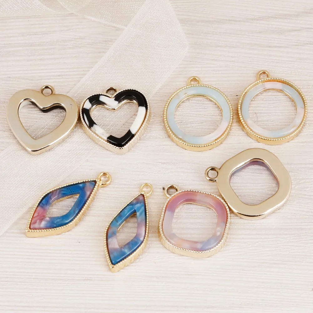 Fashion 2pcs/lot 4 Type Charm Metal pendant Hole dia 1.5mm for DIY Bracelet Necklace Jewelry Making 2018 New Arrival | Украшения и
