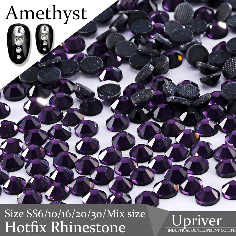 Яркий Strass SS6 SS10 SS16 SS20 SS30 блестящие Аметист исправление стразами 1440 шт. для