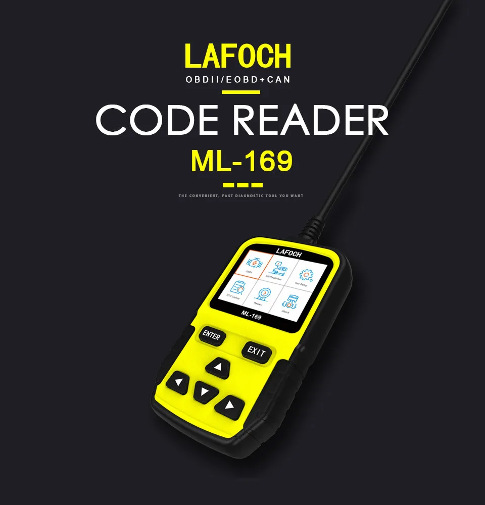 AOSHIKE ML169 I/M OBD диагностический инструмент OBDII протоколы умный сканирующий инструмент считыватель кодов двигателя проверка OBD2 сканер ручной для DIY