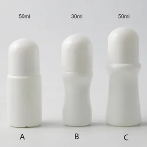 Простая пустая пластиковая бутылочка из полипропилена, 24x30 мл, 50 мл, пластиковый роликовый шарик, портативный дорожный дезодорант, контейнер для шариков на открытом воздухе